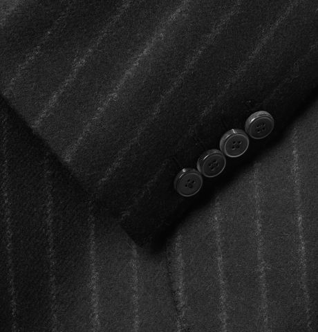 Dolce & Gabbana Unstructured Chalk Stripe Woolblend Suit Jacket in Gray ...