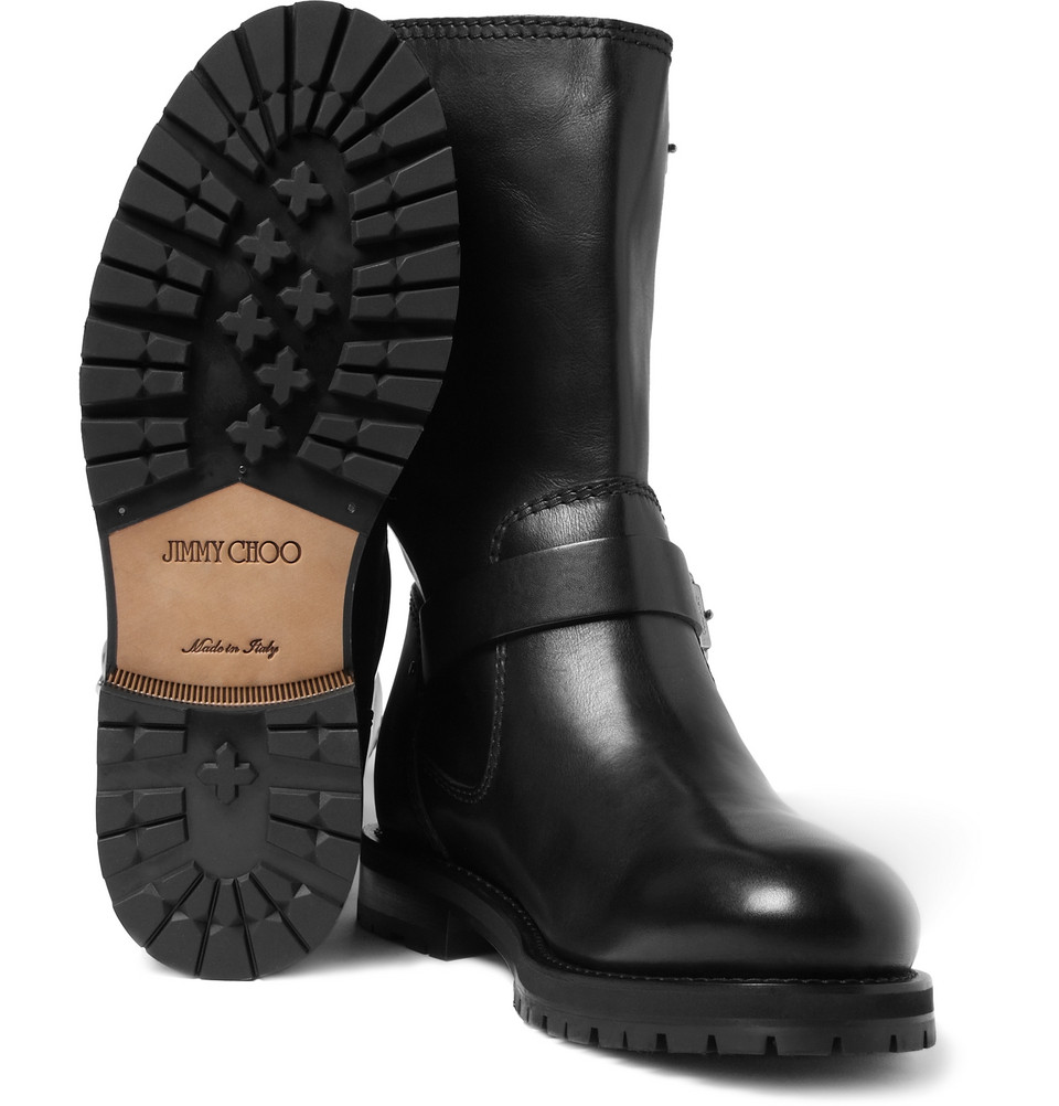 all black biker boots