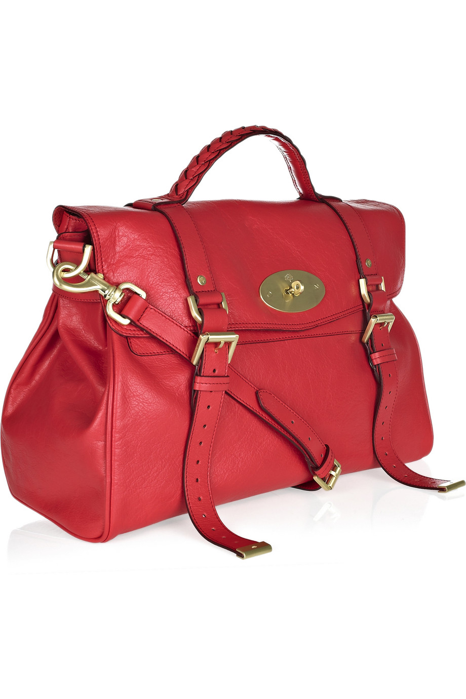 Mulberry Oversized Alexa Leather Bag in Red Lyst