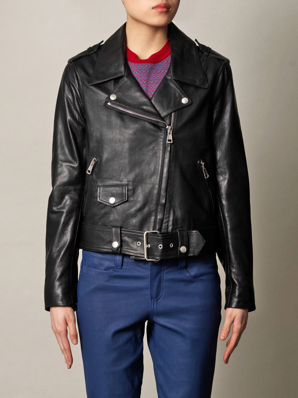 Lyst - Acne Studios Mape Leather Jacket in Black