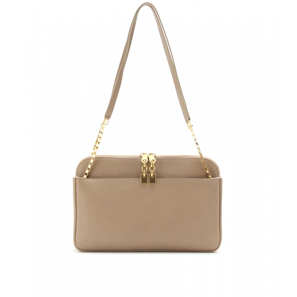 Chloé Lucy Leather Shoulder Bag in Brown - Lyst