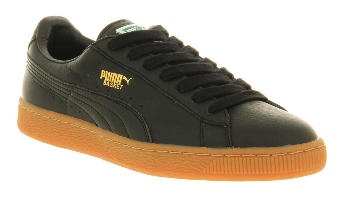 puma basket classic gum black