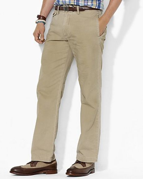 Ralph Lauren Polo Officers Chino Pants in Khaki for Men (boating khaki ...