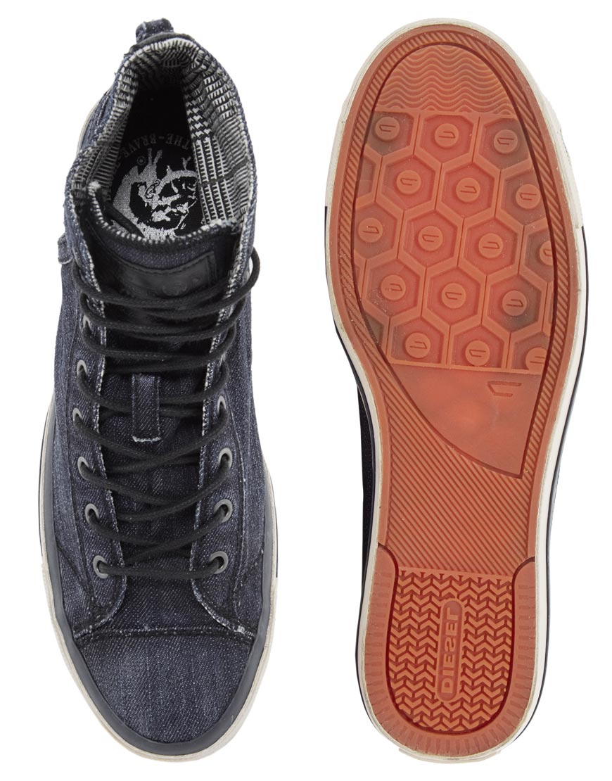 diesel denim trainers