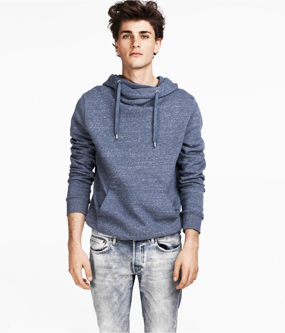 funnel neck hoodie mens h&m