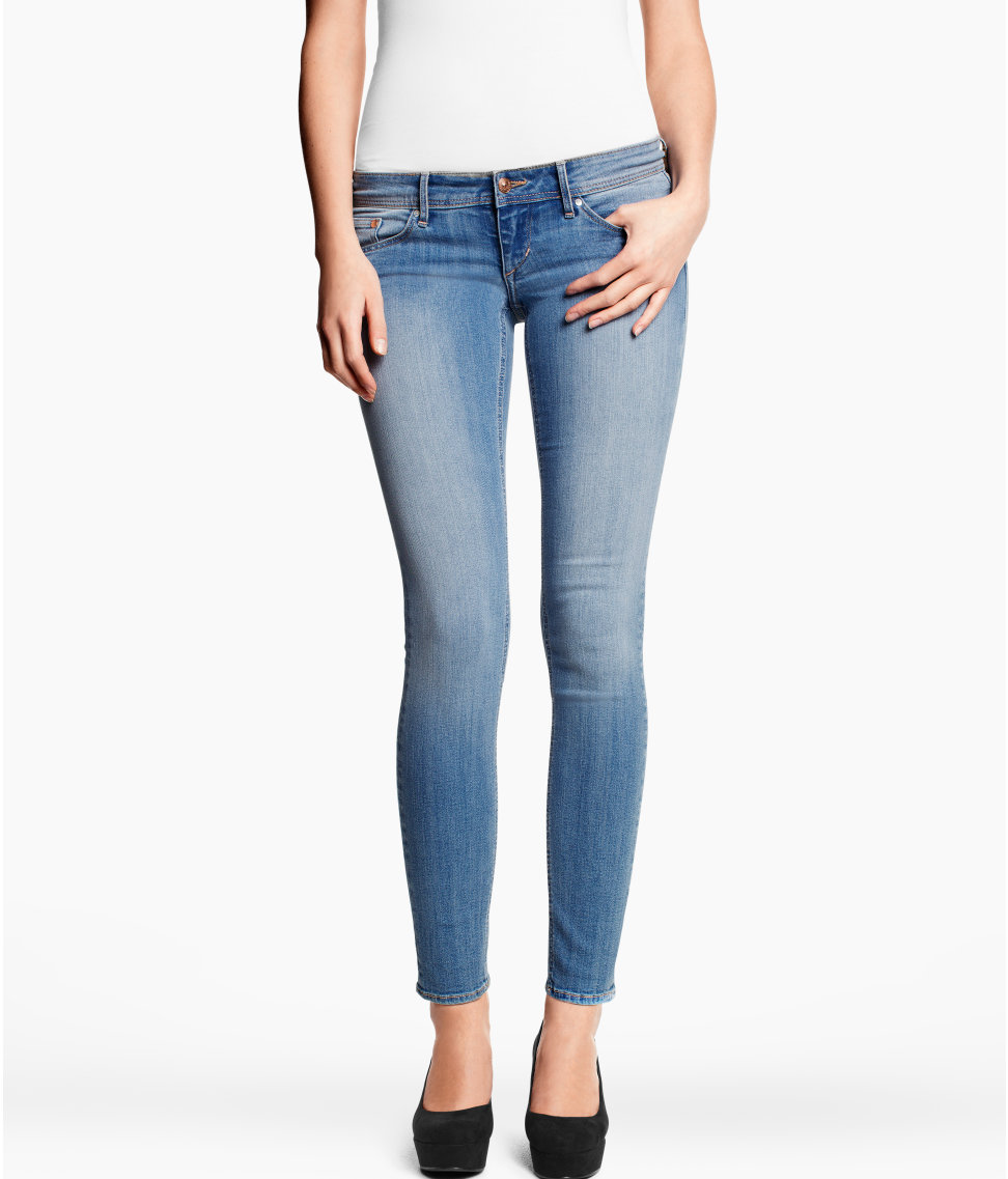 H&M Super Skinny Super Low Jeans in Blue | Lyst Canada