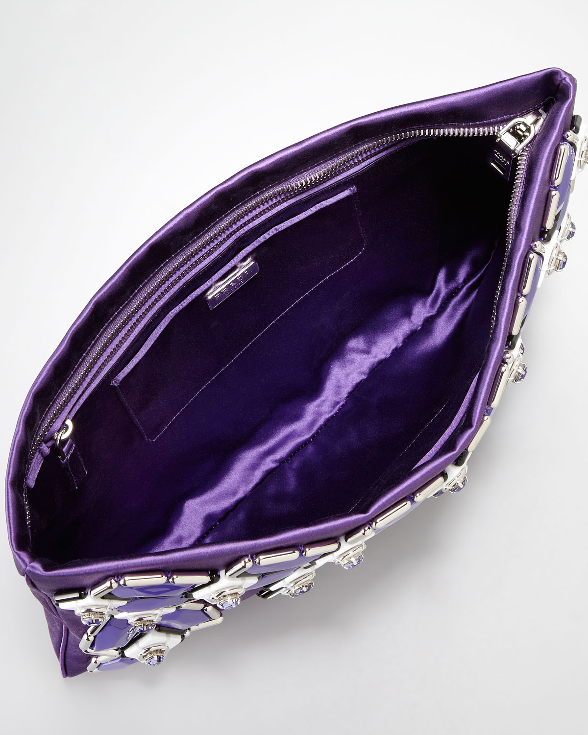 Prada Jeweled Flat Clutch in Pink (viola) | Lyst  