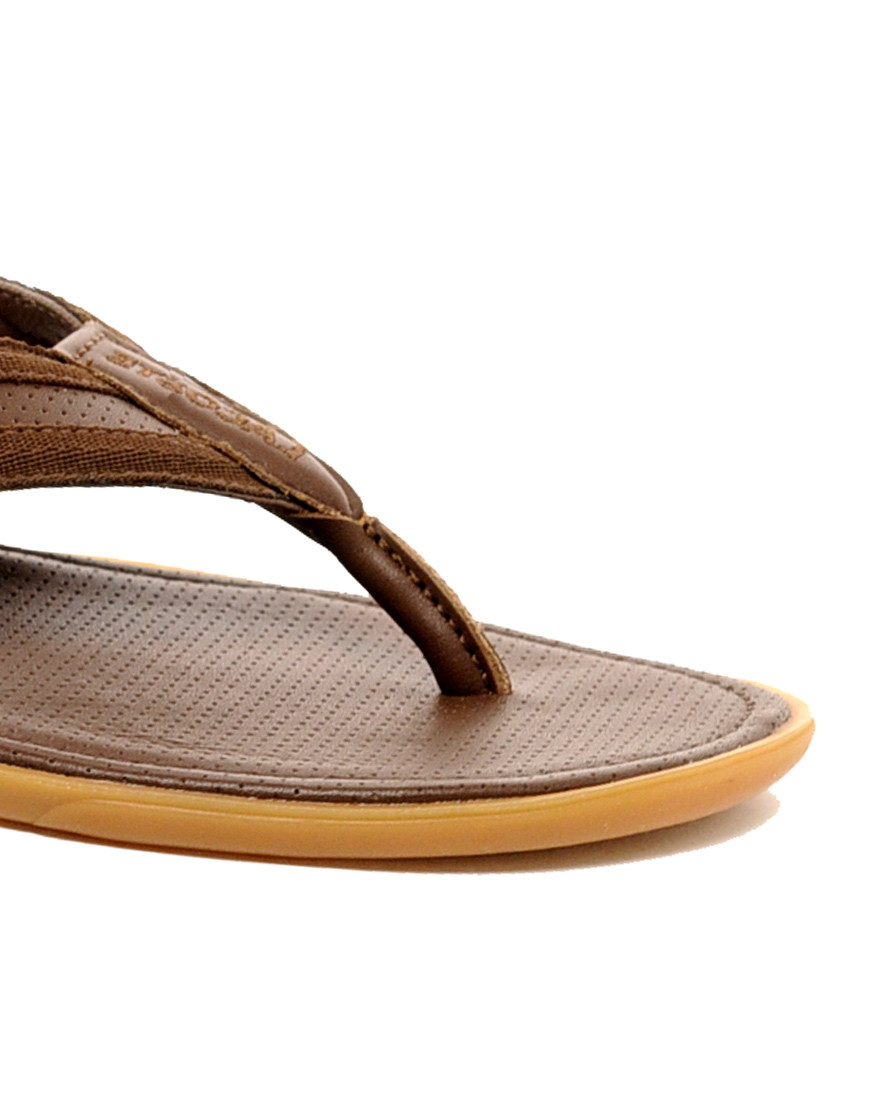 Lacoste Carros Leather Sandals in Brown for Men | Lyst