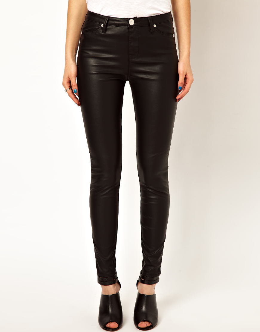 high waisted leather look jeggings,Quality assurance,protein-burger.com