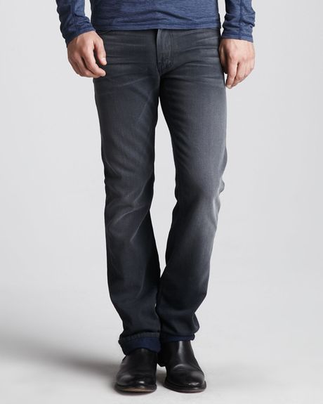 7 For All Mankind Slimmy Gray Harbor Jeans in Gray for Men (grey harbor ...