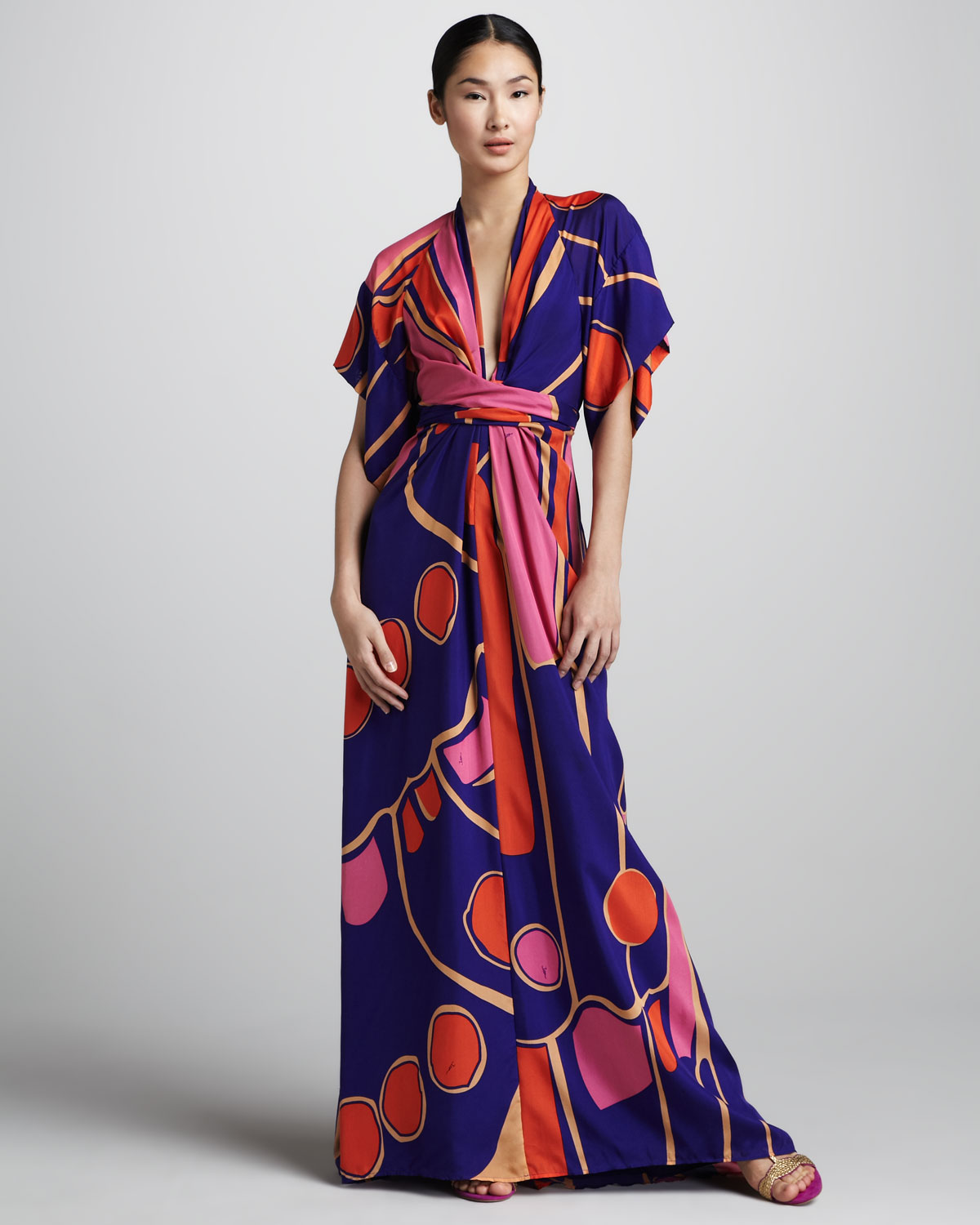 Платье кимоно макси
