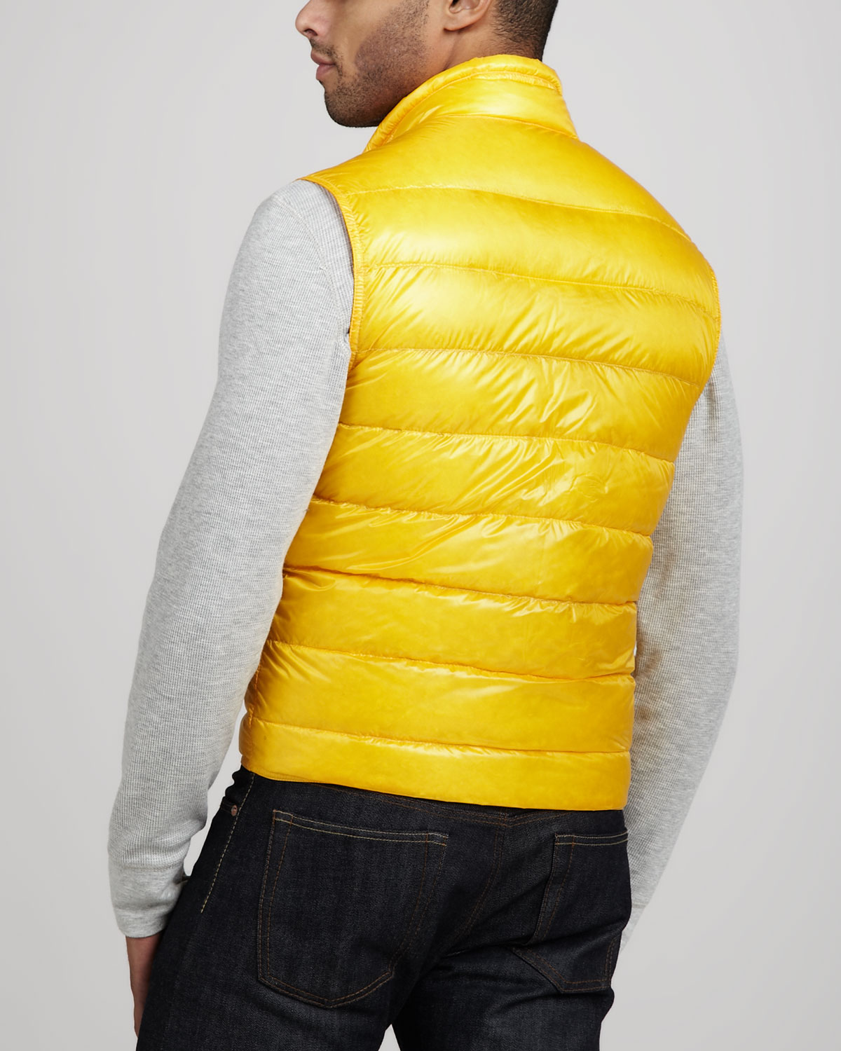 moncler yellow vest