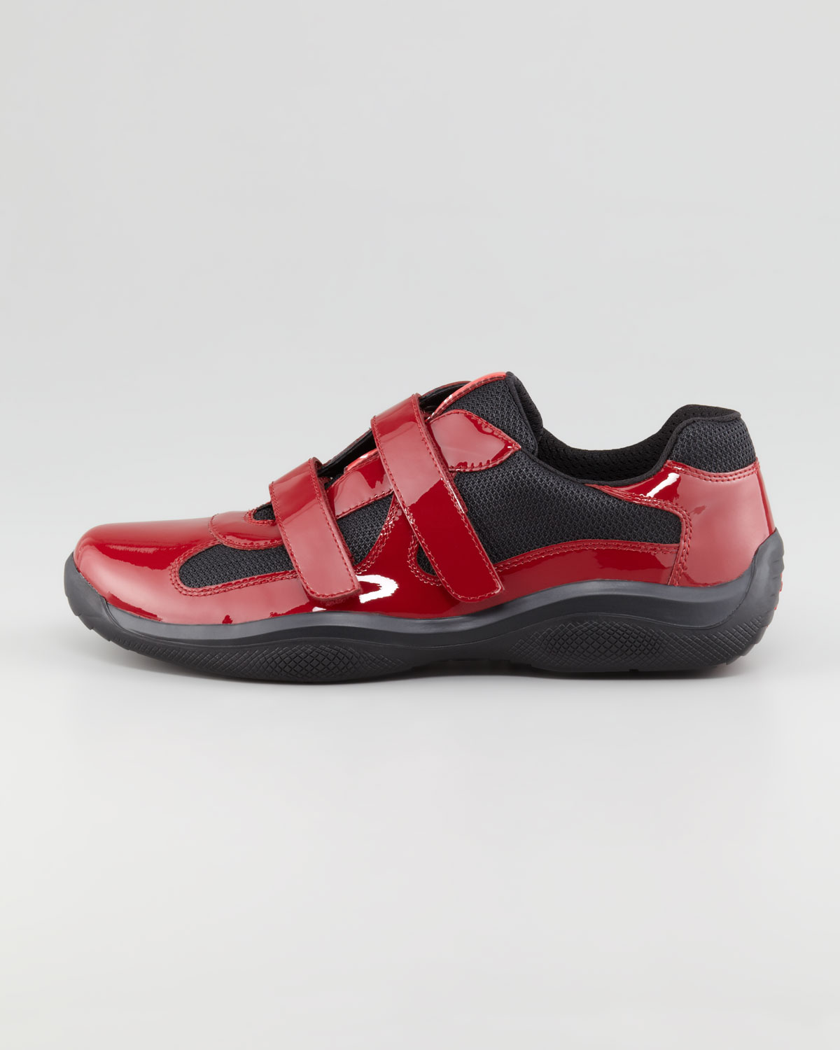 red patent prada trainers