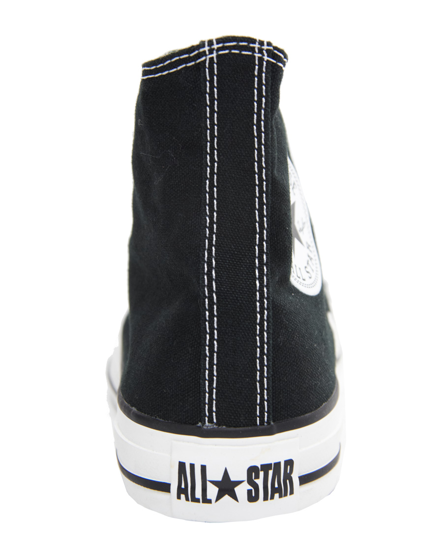 Converse All Star Double Tongue Black High Top Trainers | Lyst