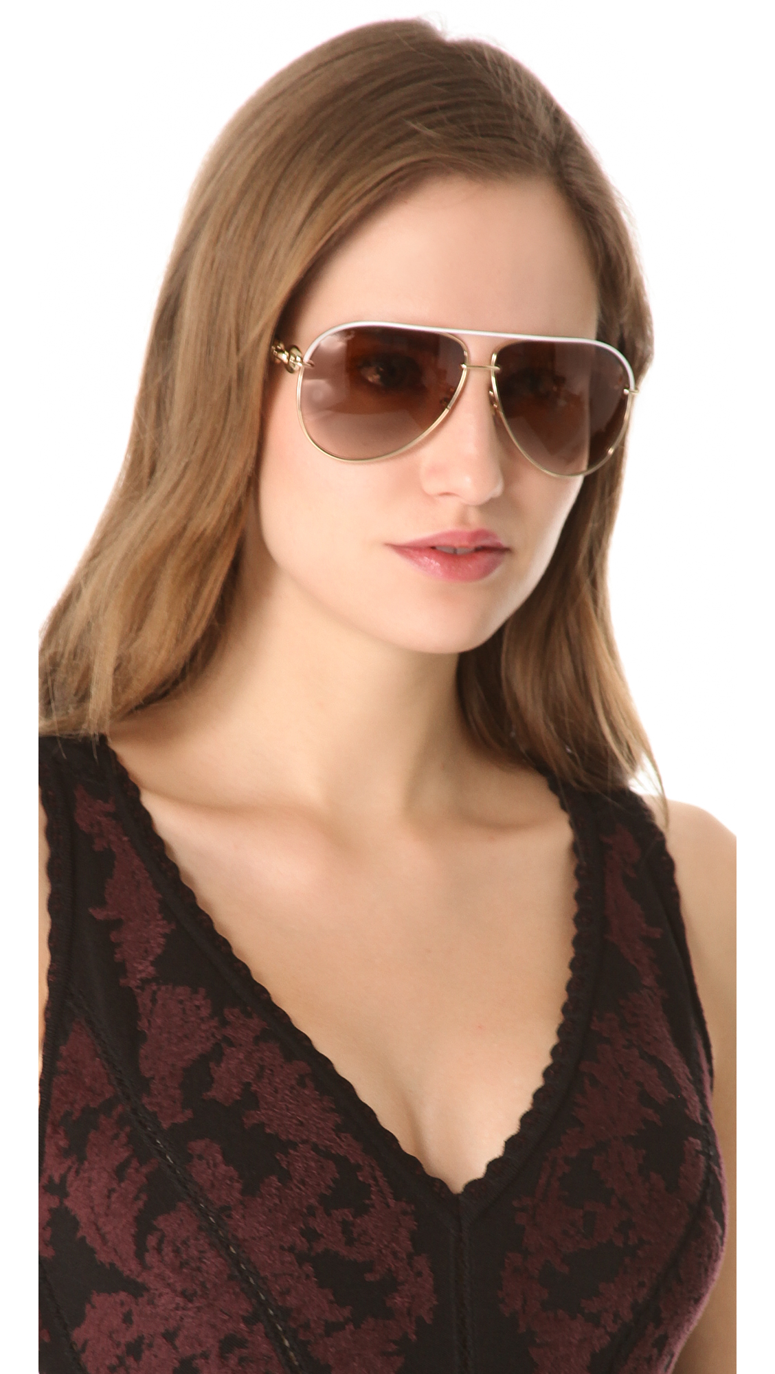 gucci 61mm aviator sunglasses