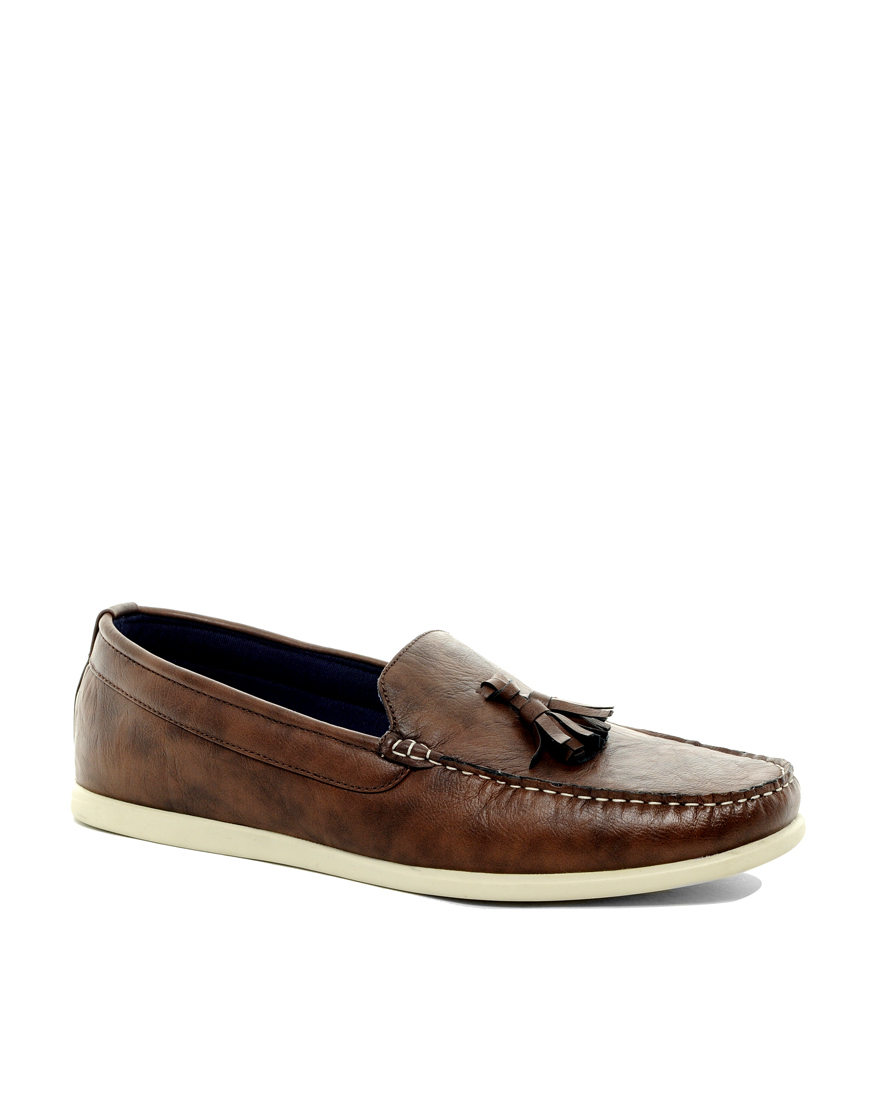 River Island Tassel Loafers in Brown for Men | Lyst
