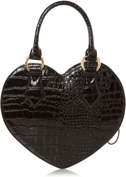Vivienne Westwood Chancery Croc Heart Tote Bag in Black | Lyst