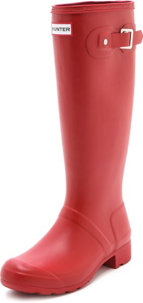 Hunter Hunter Original Packable Tour Rain Boots in Red | Lyst