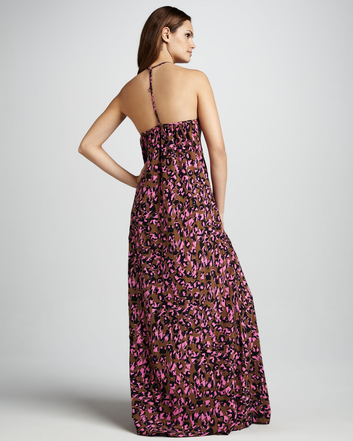 Camilla & marc Pablo Animal-Print Cover-Up Maxi Dress in Pink | Lyst