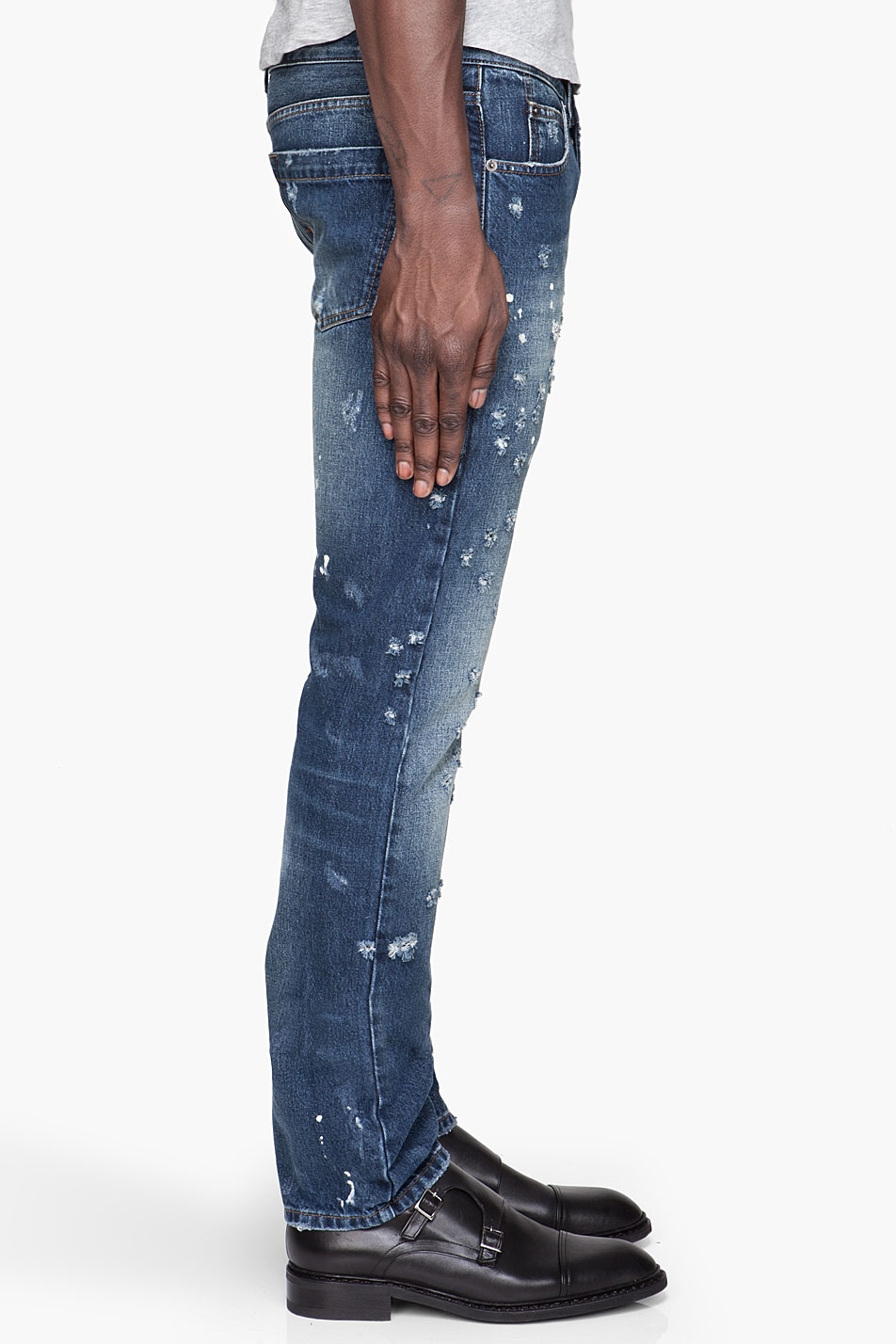 bullet hole jeans