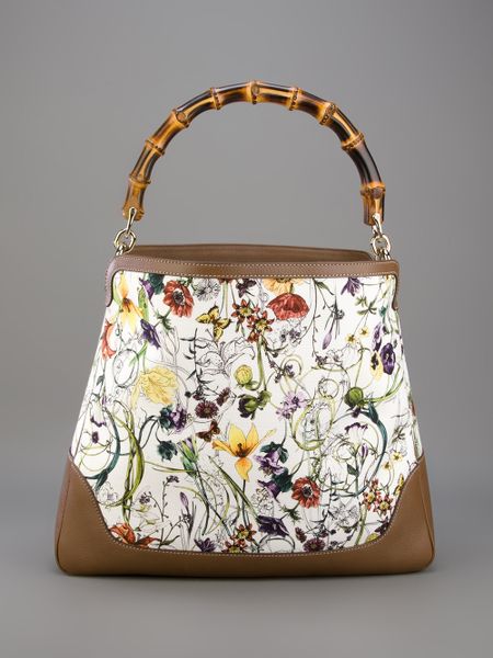 Gucci Floral Tote in Floral | Lyst
