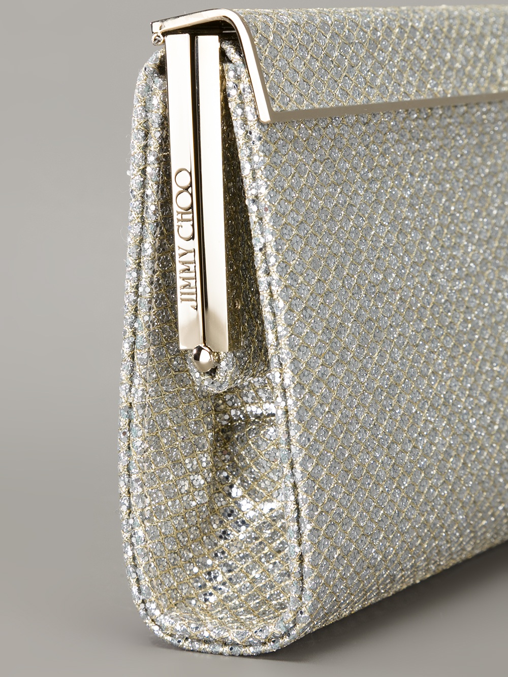 Verscheidenheid limoen Andrew Halliday Jimmy Choo Cayla Glitter Clutch in Metallic | Lyst