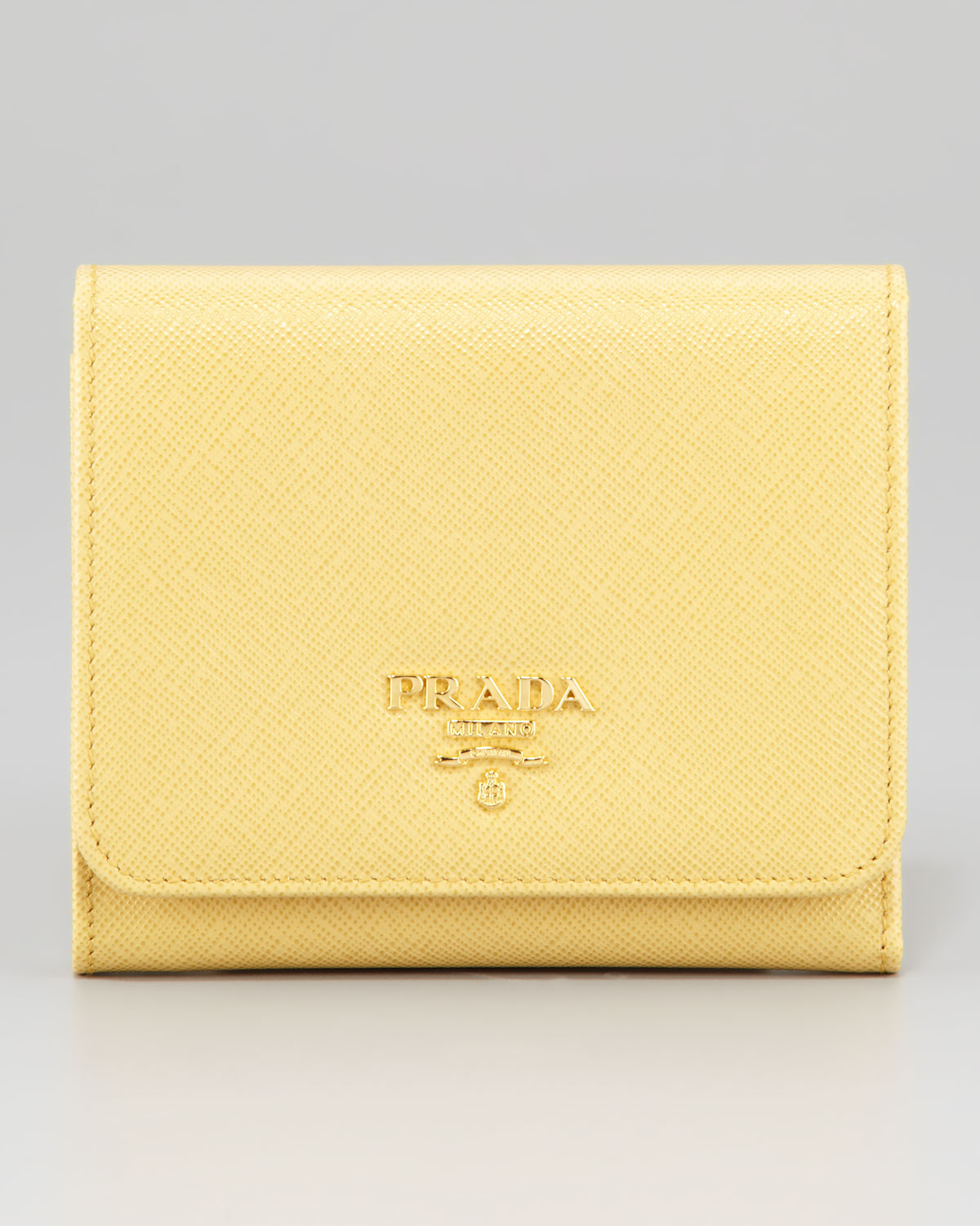 Prada Small French Wallet in Pale Yellow (Yellow) Lyst