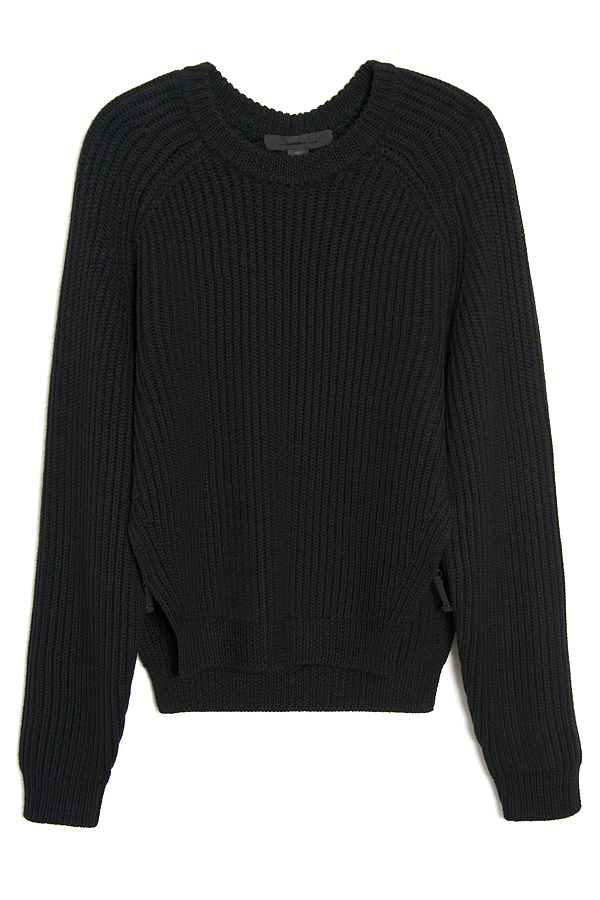 Alexander wang Long Sleeve Knit Pullover in Black | Lyst
