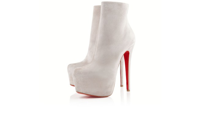louboutin white booties