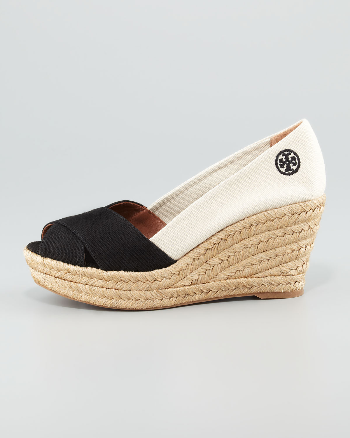 tory burch black and white espadrilles