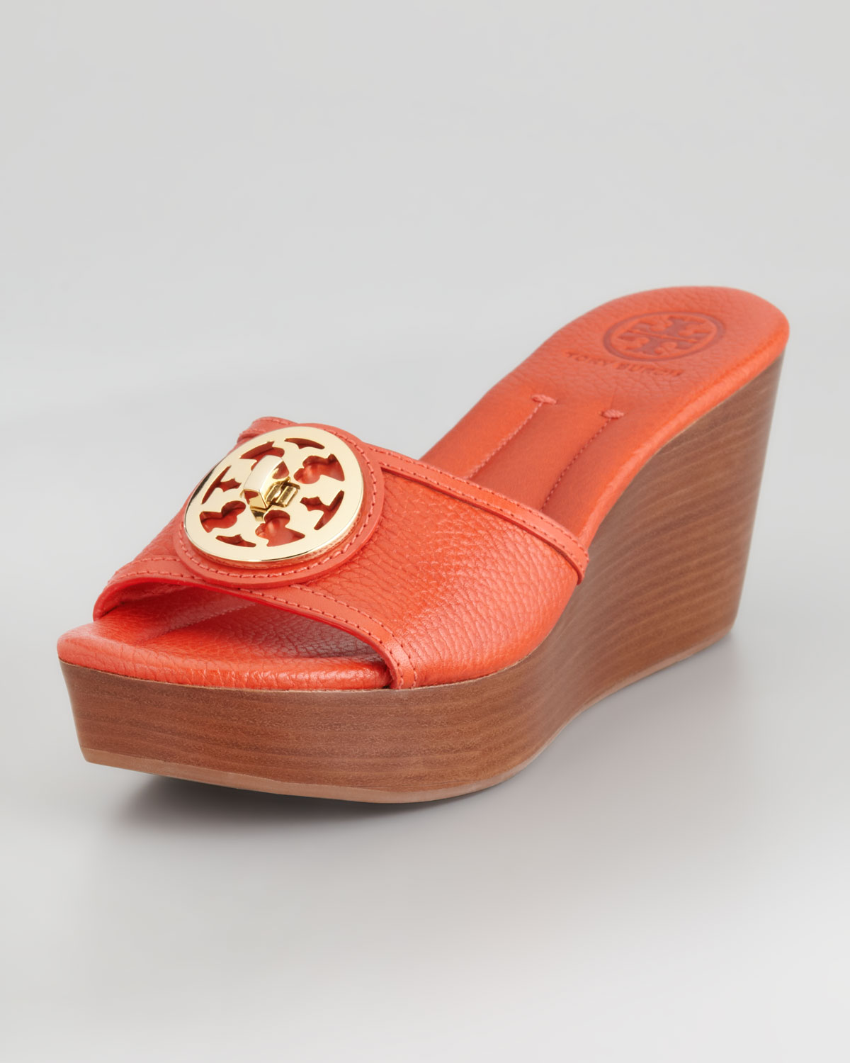 orange tory burch shoes