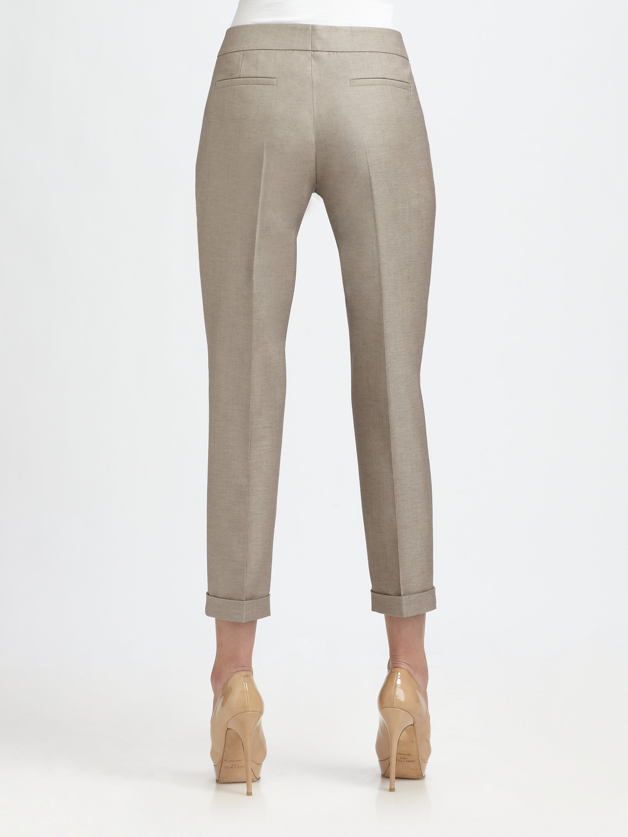 Akris Punto Frankie Cropped Pants in Gray Lyst