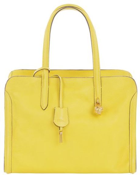 Alexander Mcqueen Skull Padlock Top Handle Bag in Yellow | Lyst