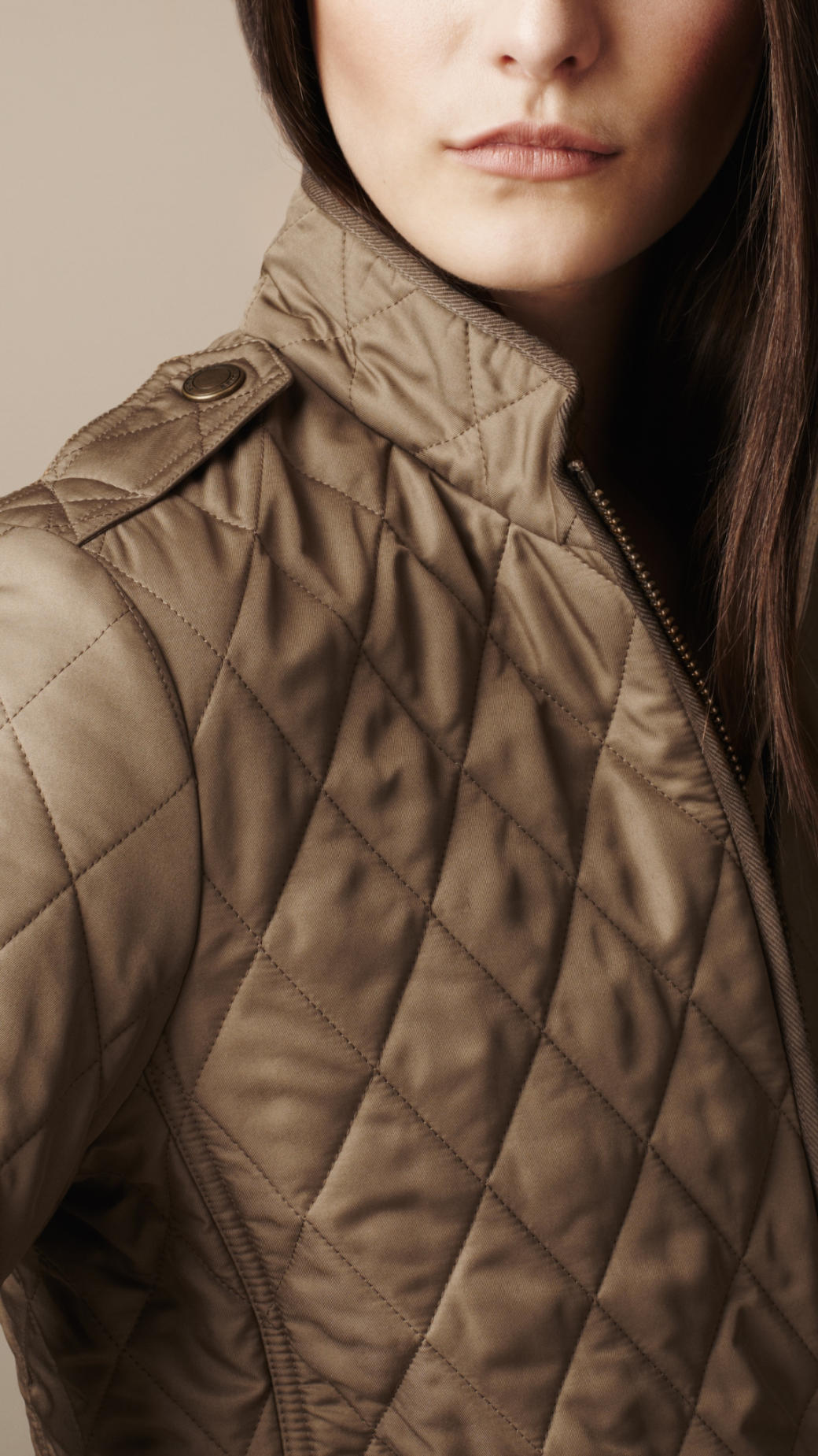 burberry brown quilted jacket
