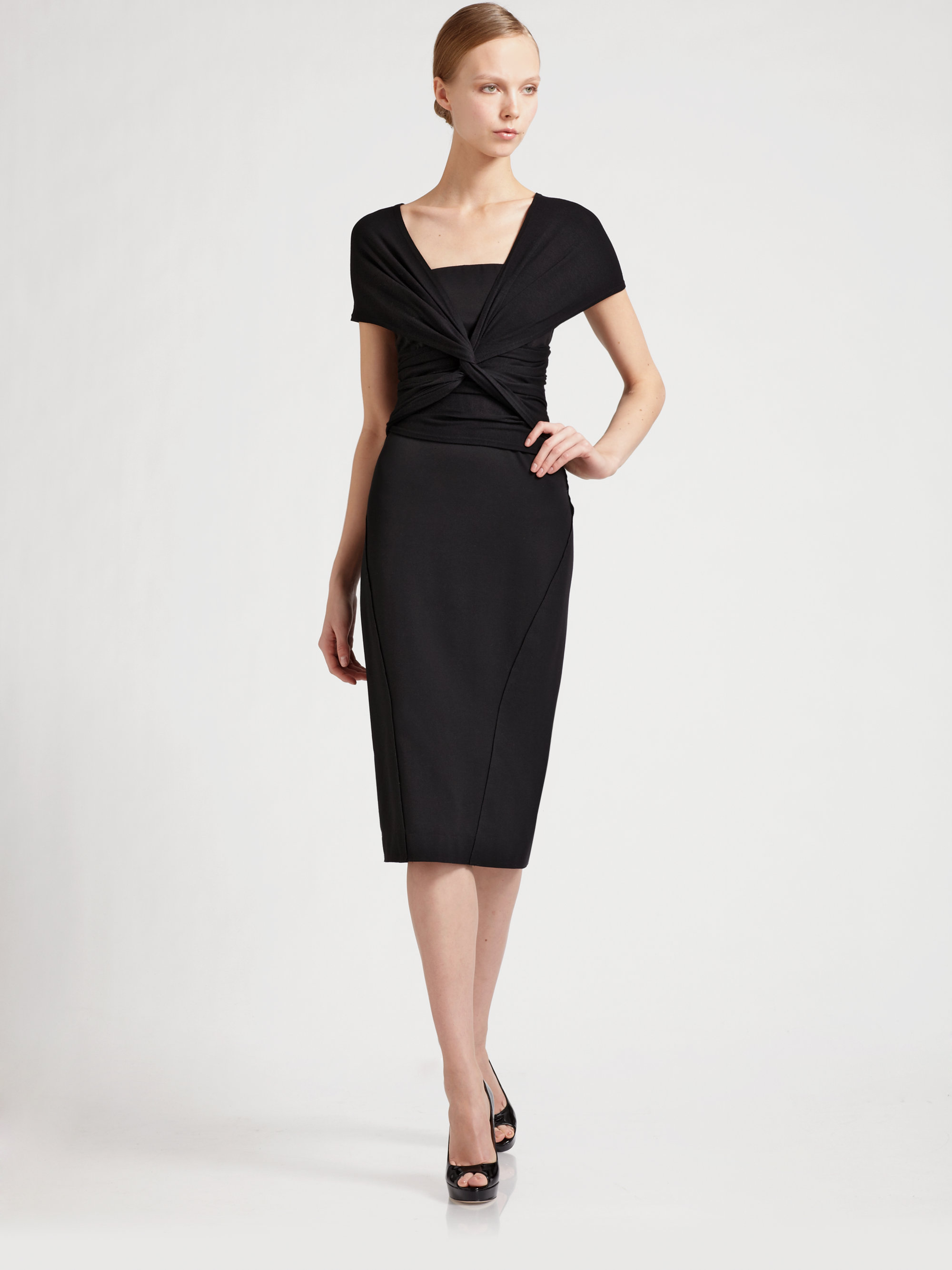 Donna Karan Sculpted Infinity Dress in Black - Lyst