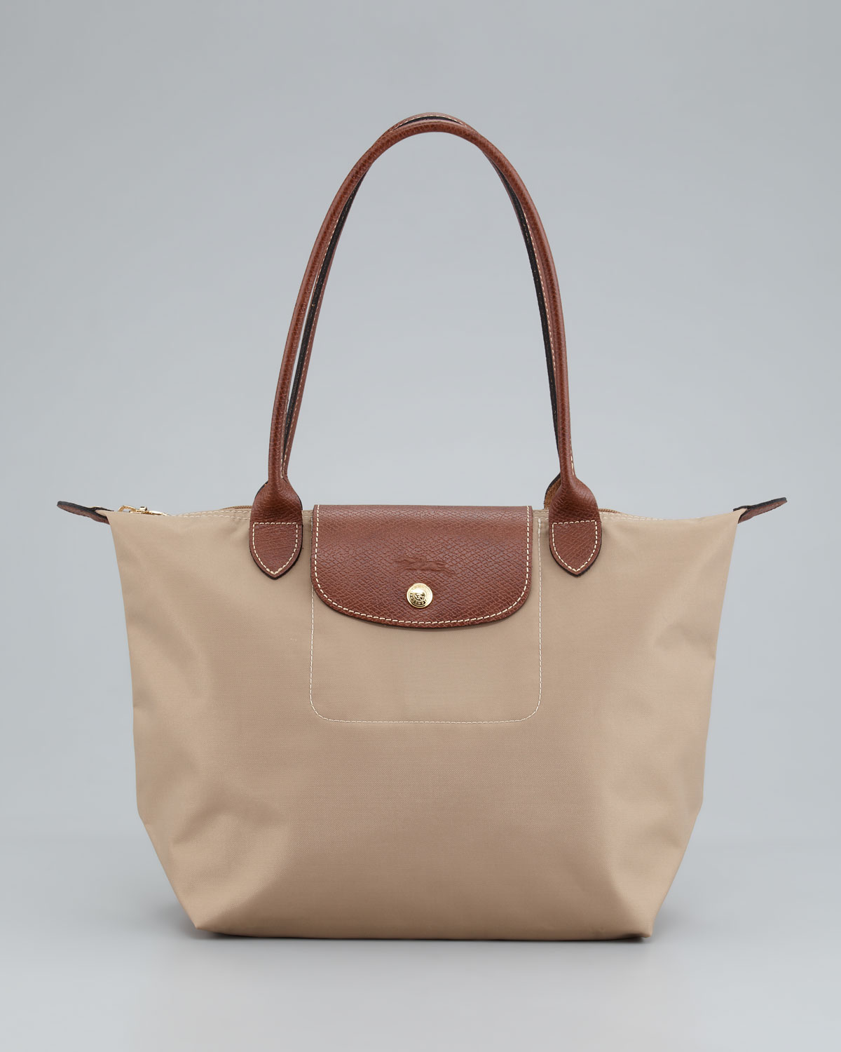 Longchamp Le Pliage Small Nylon Shoulder Bag in Natural | Lyst