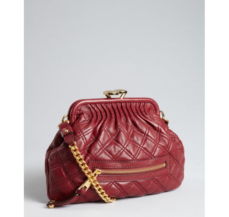 Marc jacobs Oxford Quilted Leather Little Stam Kisslock Chain Small