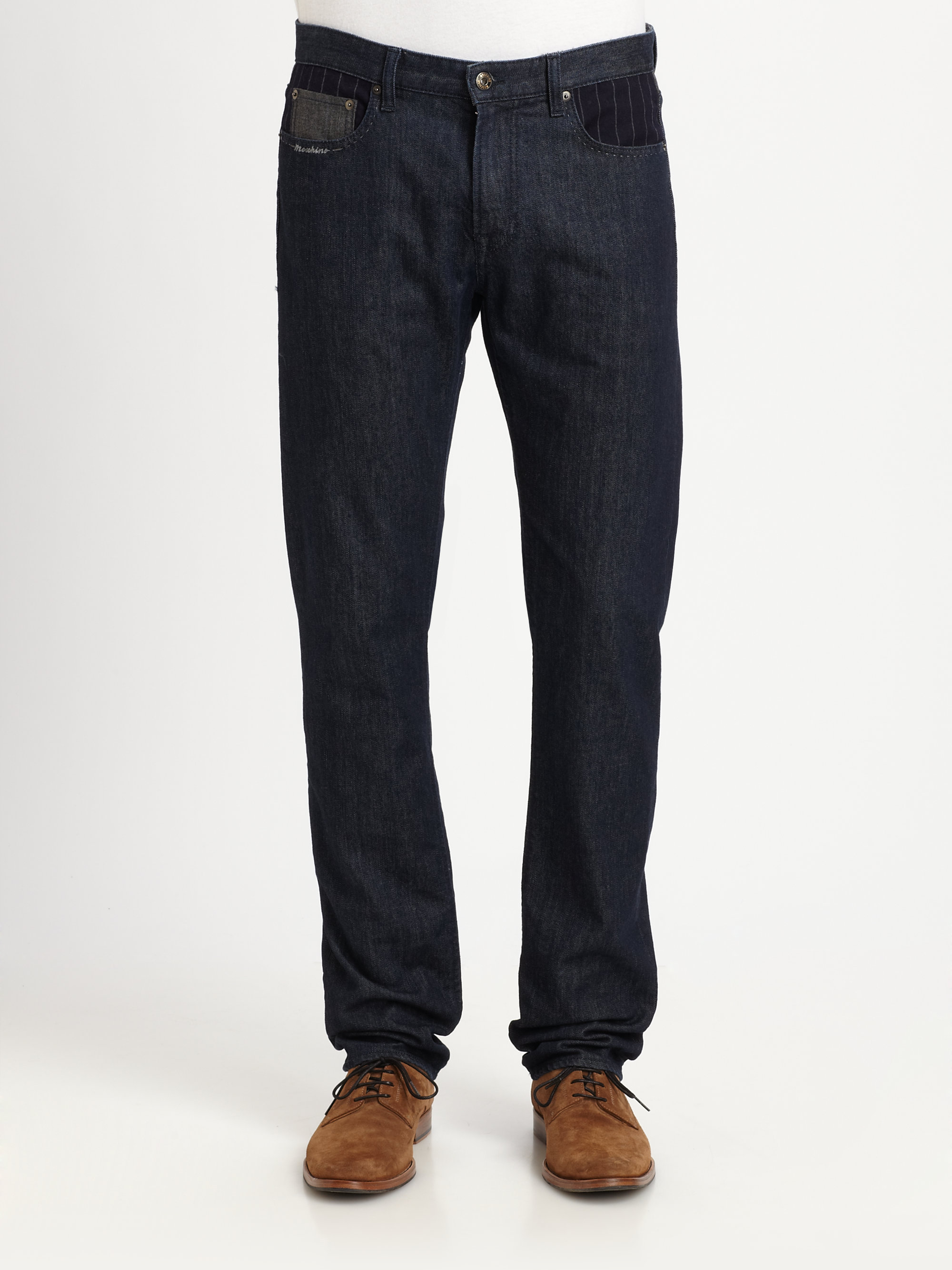 Moschino Fivepocket Denim Jeans in Blue for Men - Lyst