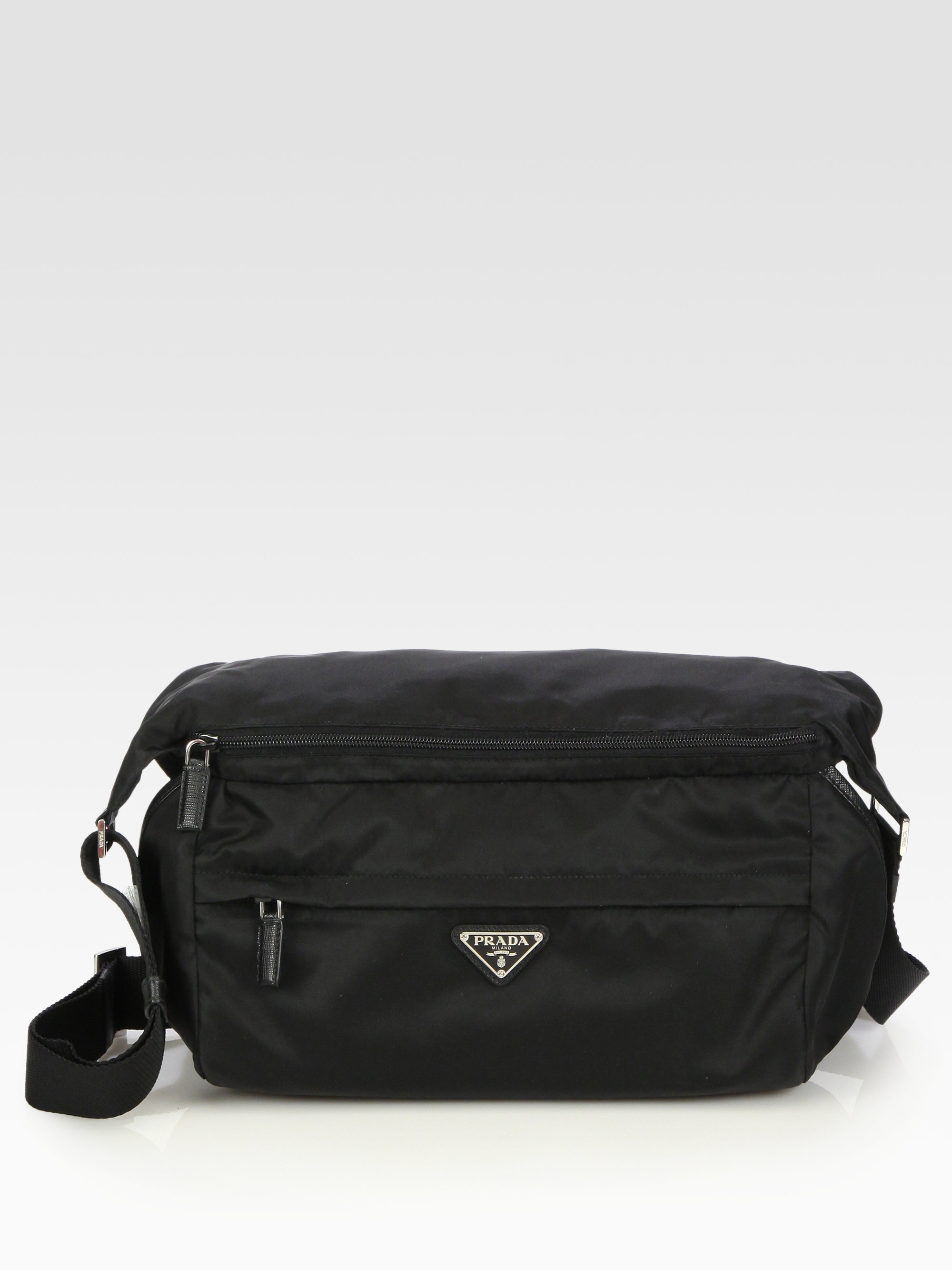 Prada Small Nylon Shoulder Bag in Black for Men - Lyst
