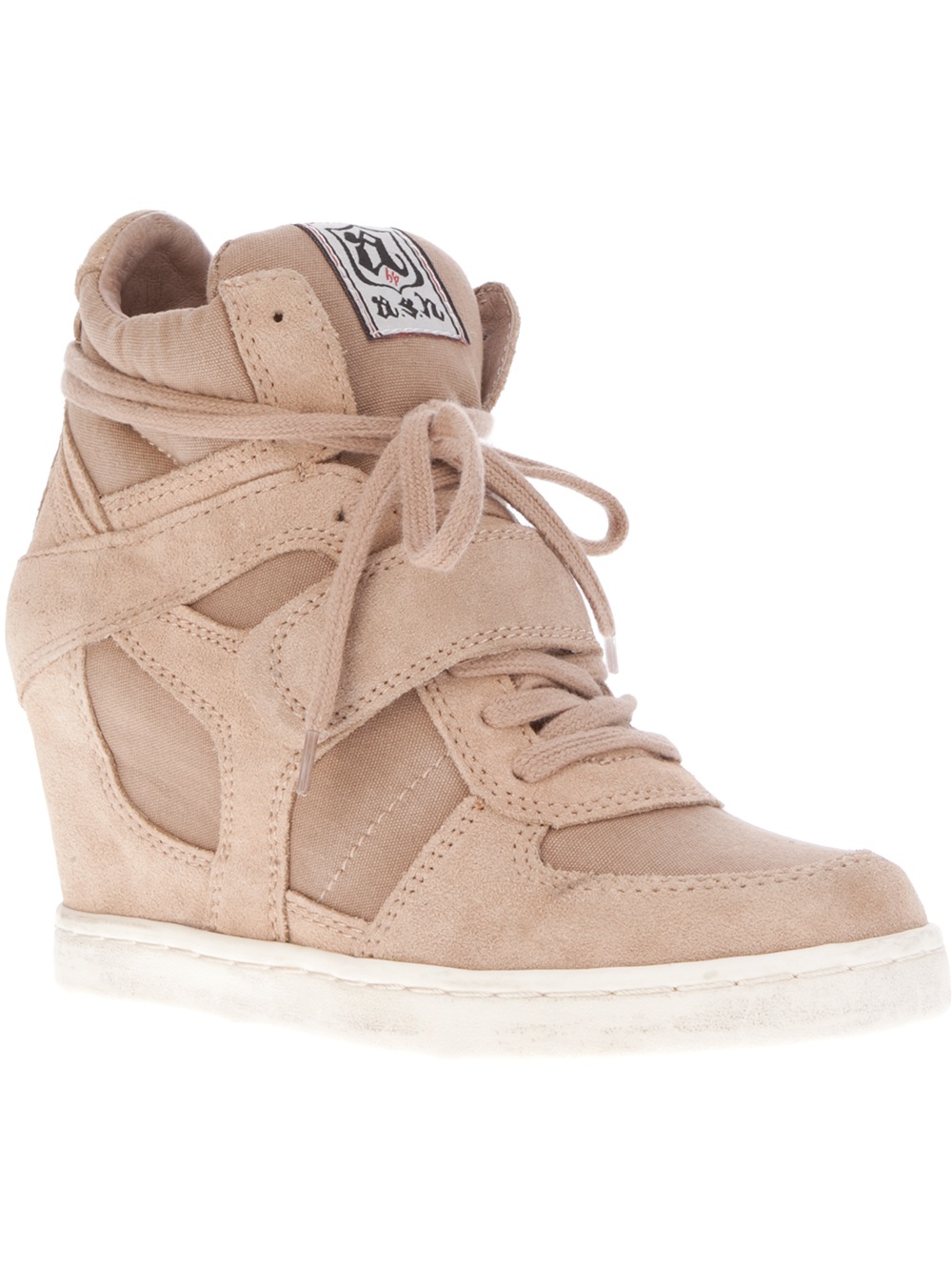 nude wedge sneakers