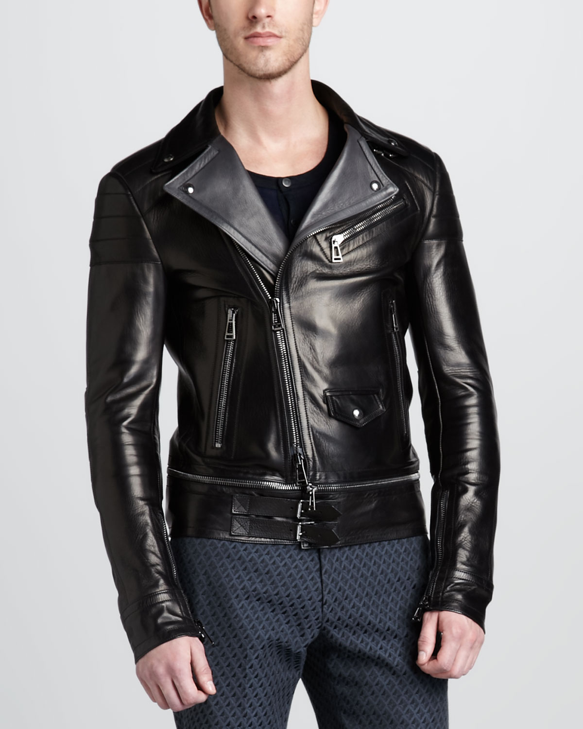 Lyst - Belstaff Colwyn Leather Motorcycle Jacket in Black for Men