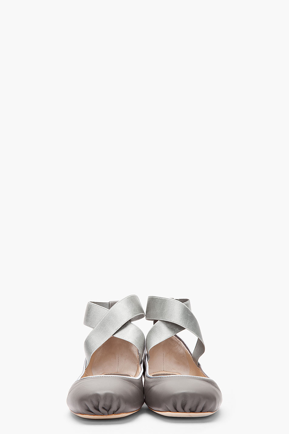 gray ballerina flats