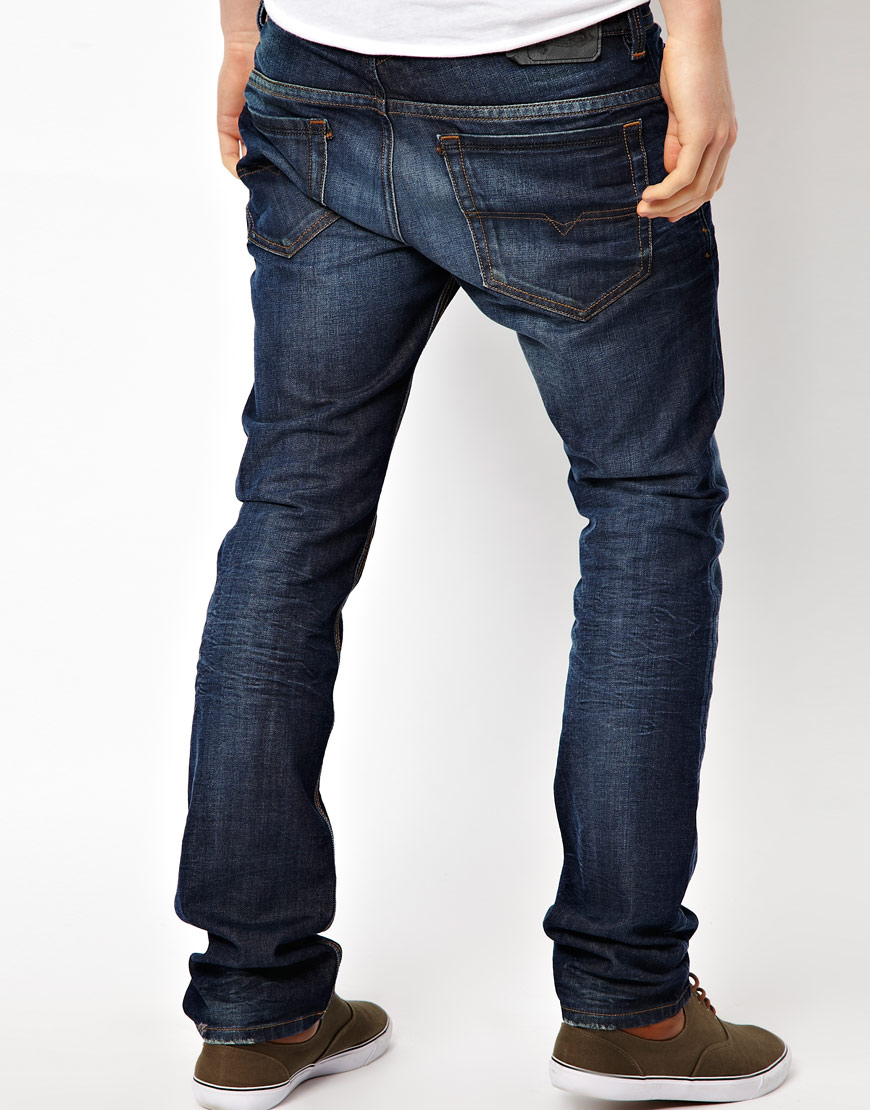 DIESEL Jeans Thavar Slim Fit Dark Wash in Blue for Men - Lyst