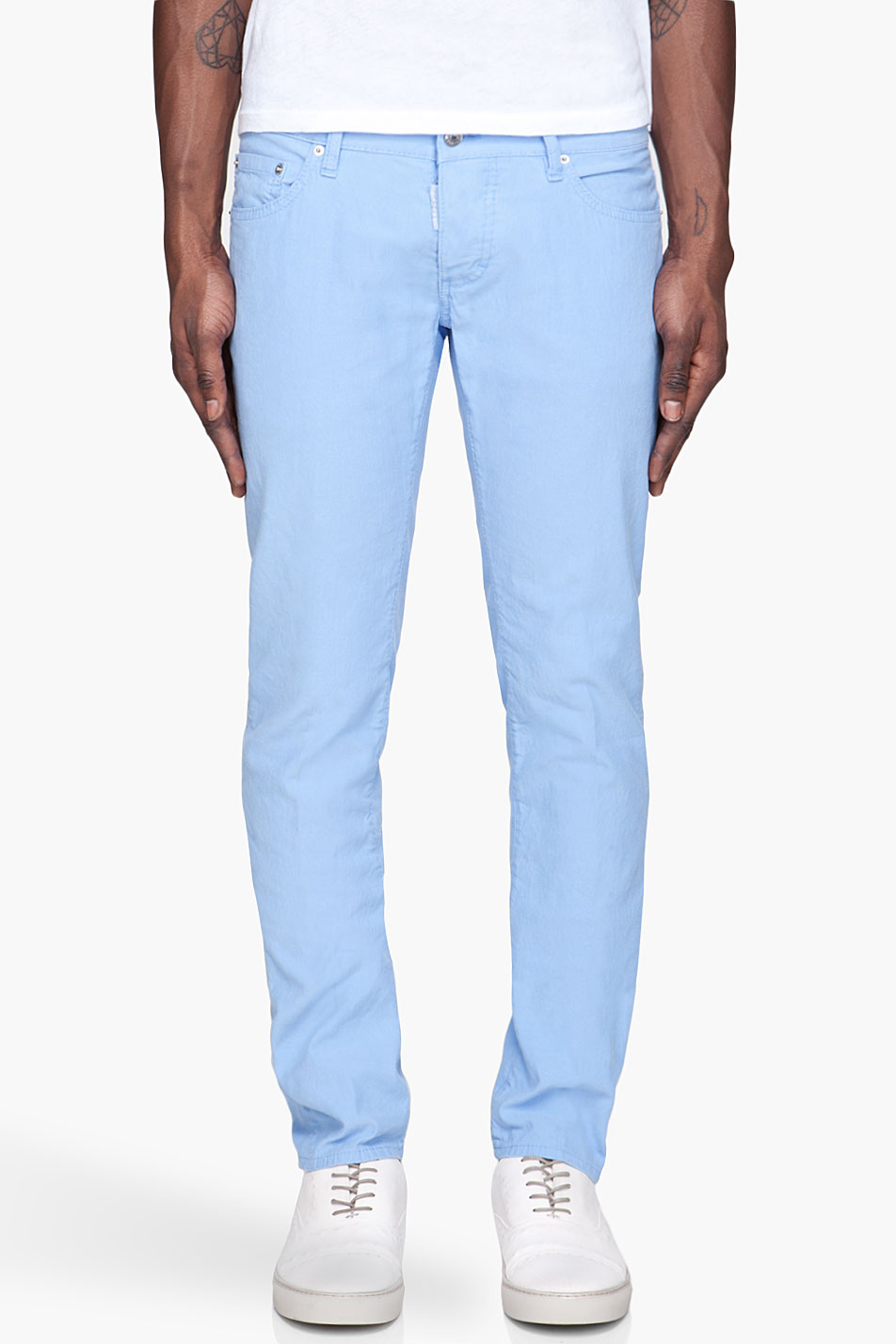 light blue corduroy pants