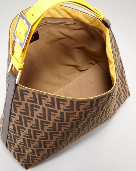 Fendi Zucca Large Hobo Bag in Brown (tobacco/ochre) | Lyst