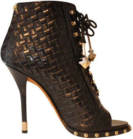 Givenchy Interwoven Leather Sandal in Black | Lyst