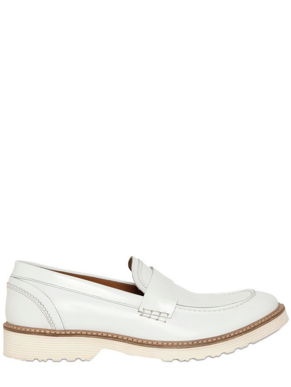 Lyst Mcq Leather Loafers in White for Men