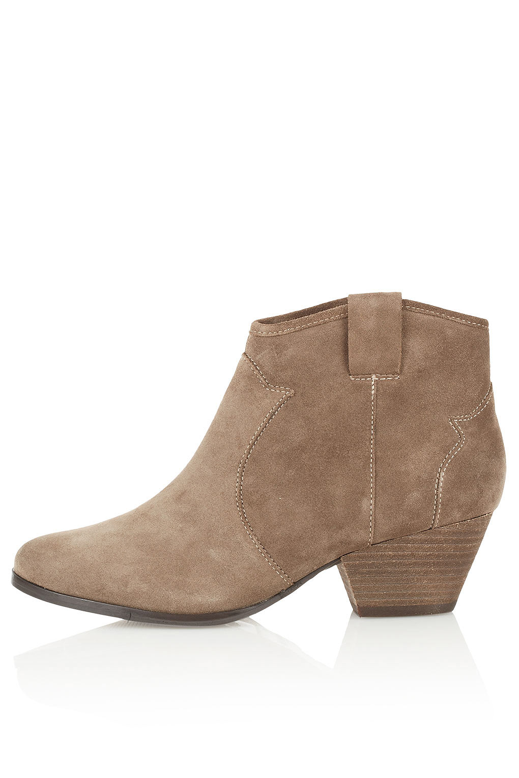 Lyst Arlene Western Side Zip Boots in Brown