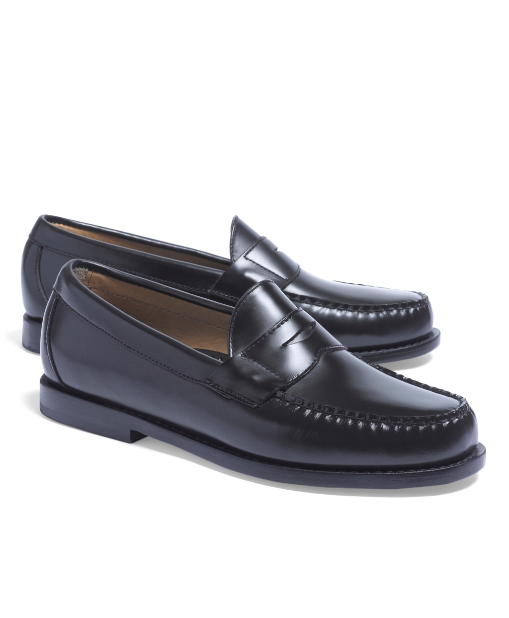 Brooks brothers Classic Penny Loafers in Black for Men | Lyst