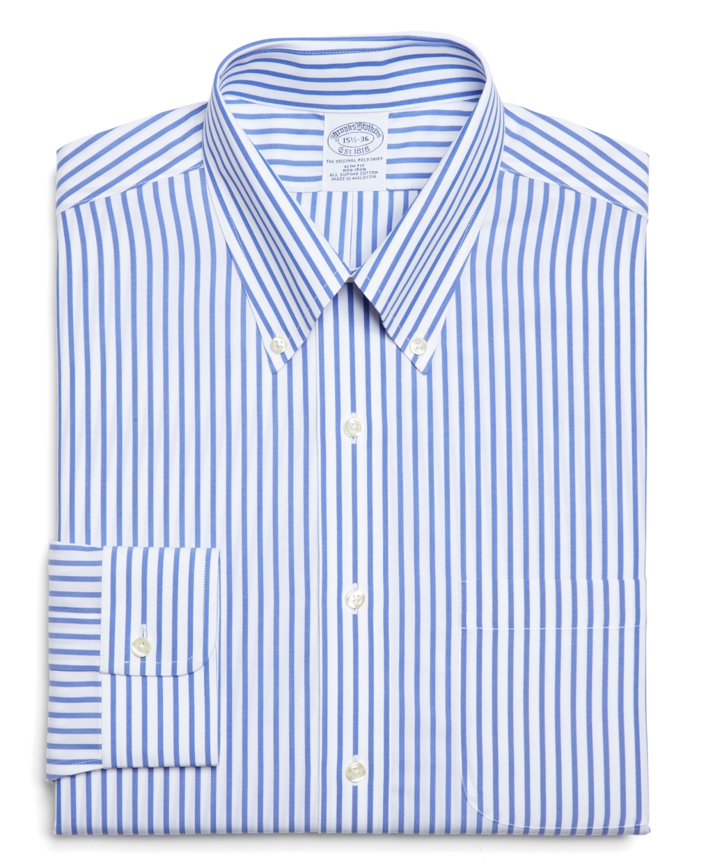 Brooks Brothers Supima Cotton Non Iron Regular Fit Bold Stripe Dress